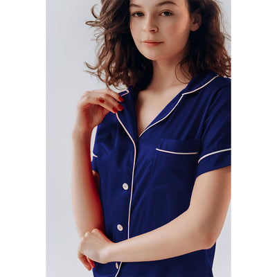 Sajiero Silk Set Blue - Smooth Weave